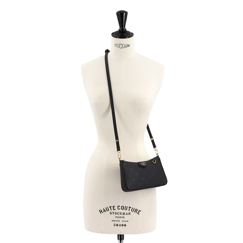 Louis Vuitton Monogram Empreinte Easy Pouch Shoulder Bag Leather Noir Black