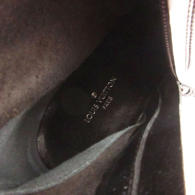 Louis Vuitton Long Boots Side Zip Knee High Br0137 Enamel Black 37