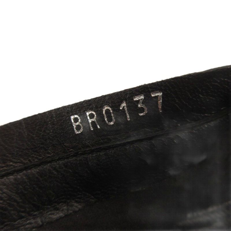 Louis Vuitton Long Boots Side Zip Knee High Br0137 Enamel Black 37