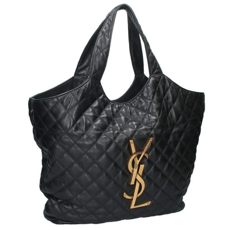 Saint Laurent Paris Icard Maxi Shopping Bag 698651 Cassandra Logo Leather