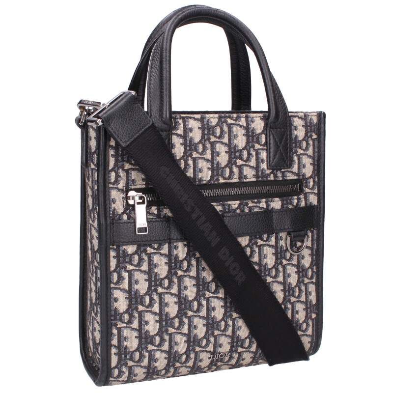 Dior North South Oblique Allover Shoulder Bag Men's