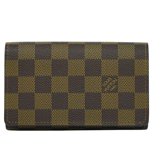 Authentic Louis Vuitton LV Portefeuille Trésor Damier Ebène Fold Wallet Brown