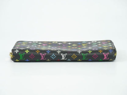 Authentic Louis Vuitton LV Zippy Wallet Monogram Multicolor Long Wallet Noir