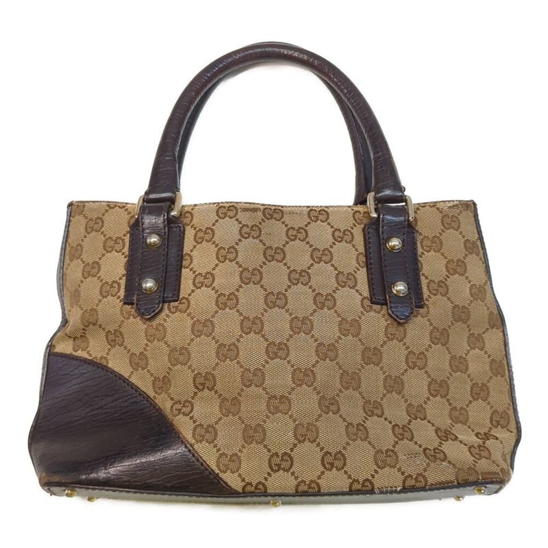 Gucci GG Canvas Horsebit Leather Handbag Mini Bag / 002404 / Beige / Next Day