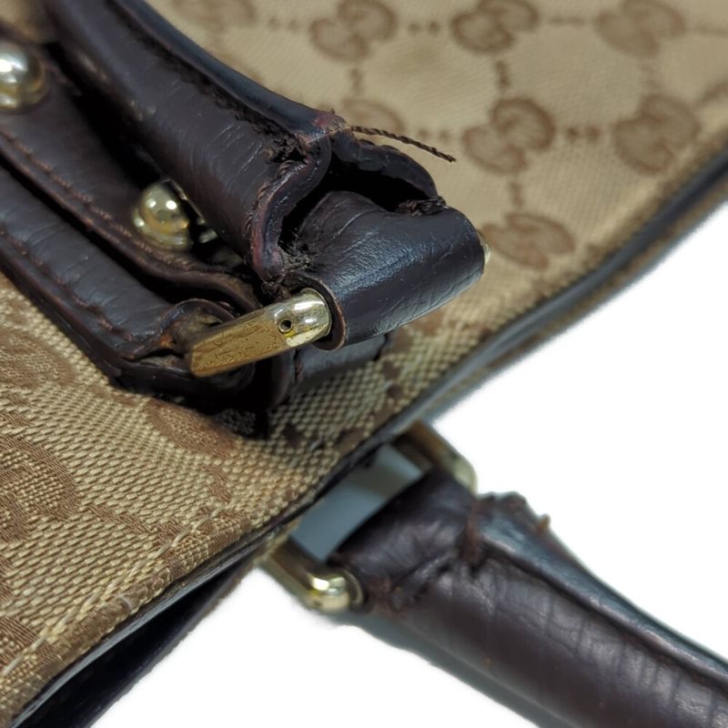 Gucci GG Canvas Horsebit Leather Handbag Mini Bag / 002404 / Beige / Next Day