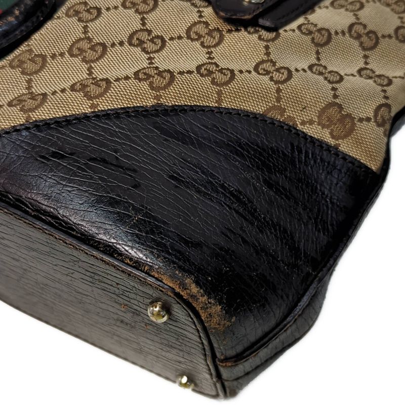 Gucci GG Canvas Horsebit Leather Handbag Mini Bag / 002404 / Beige / Next Day