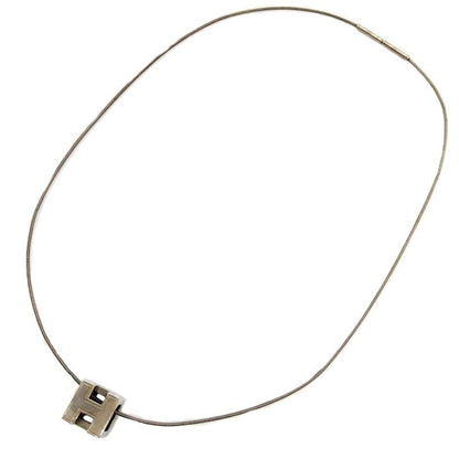 Hermes H Cube Caged Ash Necklace