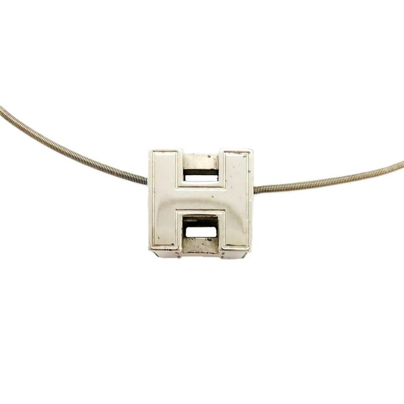 Hermes H Cube Caged Ash Necklace