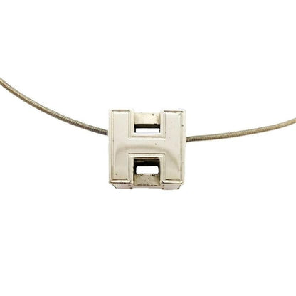 Hermes H Cube Caged Ash Necklace