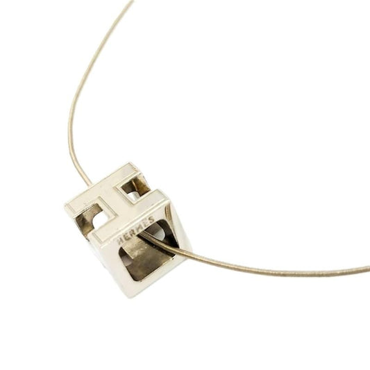 Hermes H Cube Caged Ash Necklace