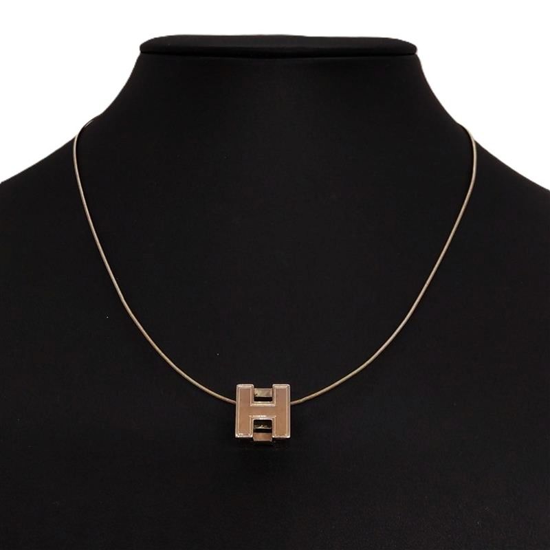 Hermes H Cube Caged Ash Necklace