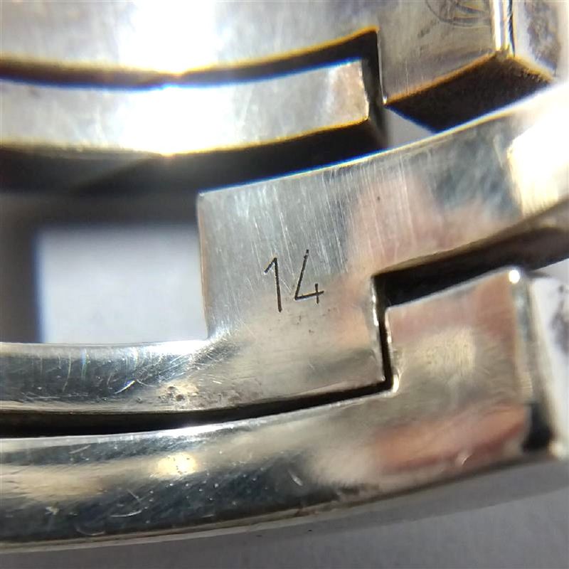 Gucci Square Design Ring #14 Sv925 61g