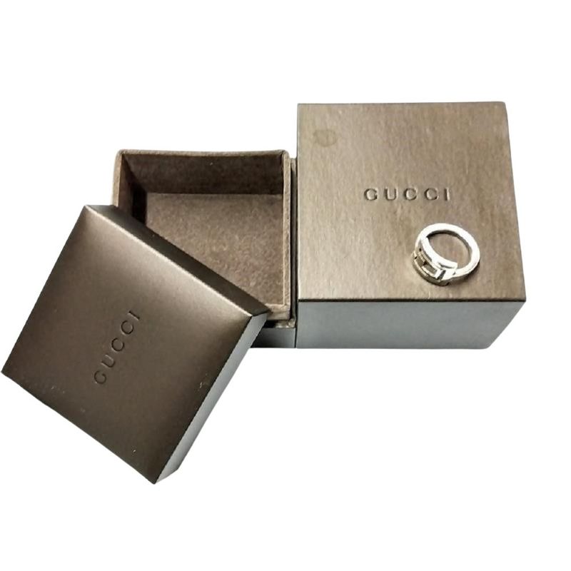 Gucci Square Design Ring #14 Sv925 61g