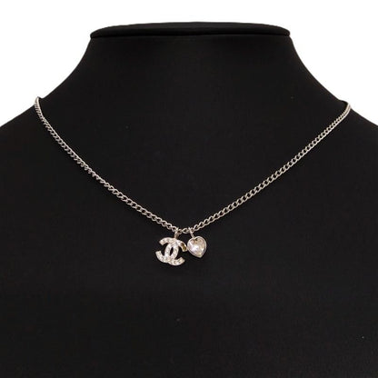 Chanel Coco Mark Heart 07P Rhinestone Necklace