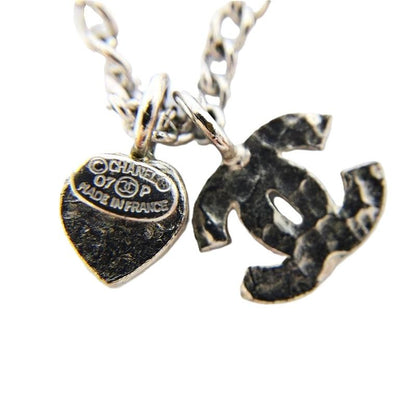 Chanel Coco Mark Heart 07P Rhinestone Necklace