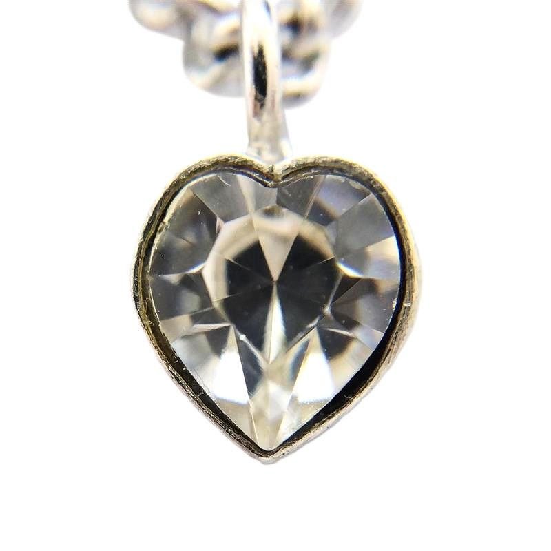 Chanel Coco Mark Heart 07P Rhinestone Necklace