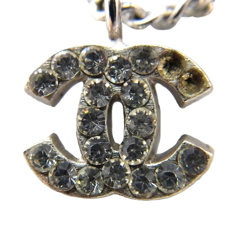 Chanel Coco Mark Heart 07P Rhinestone Necklace