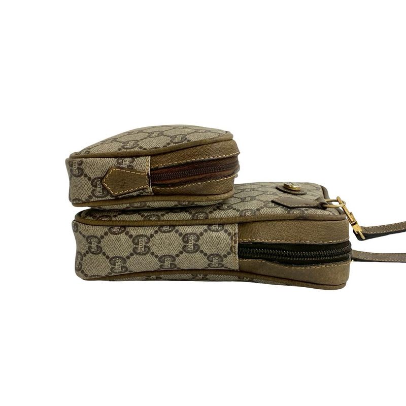 Gucci Vintage Plus Logo Hardware Leather Mini Shoulder Bag