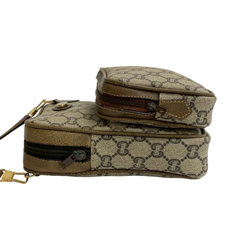 Gucci Vintage Plus Logo Hardware Leather Mini Shoulder Bag