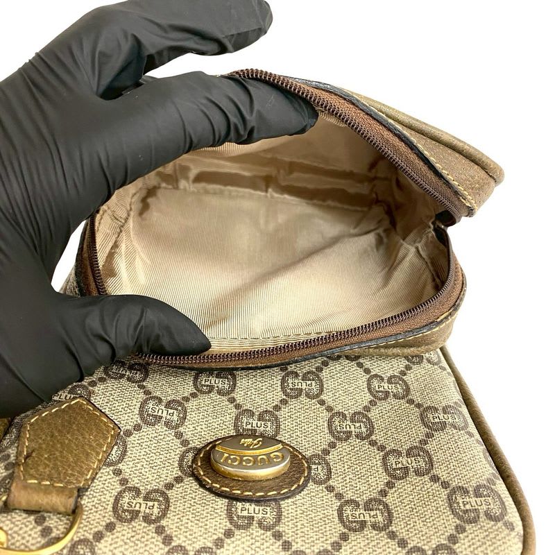 Gucci Vintage Plus Logo Hardware Leather Mini Shoulder Bag