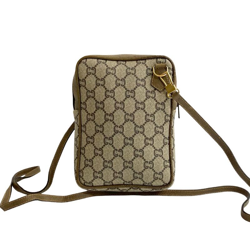 Gucci Vintage Plus Logo Hardware Leather Mini Shoulder Bag