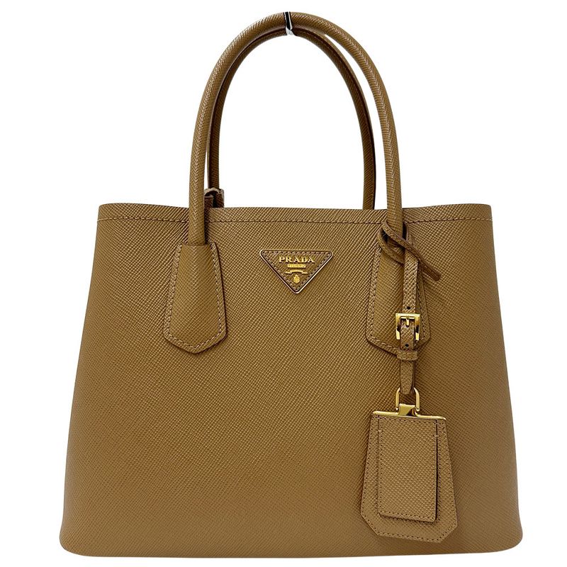 Prada Bag Women's Brand Tote Leather Brown 1bg887 Camel Large