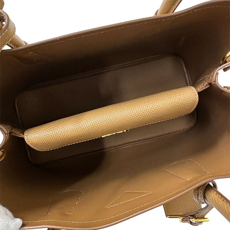 Prada Bag Women's Brand Tote Leather Brown 1bg887 Camel Large