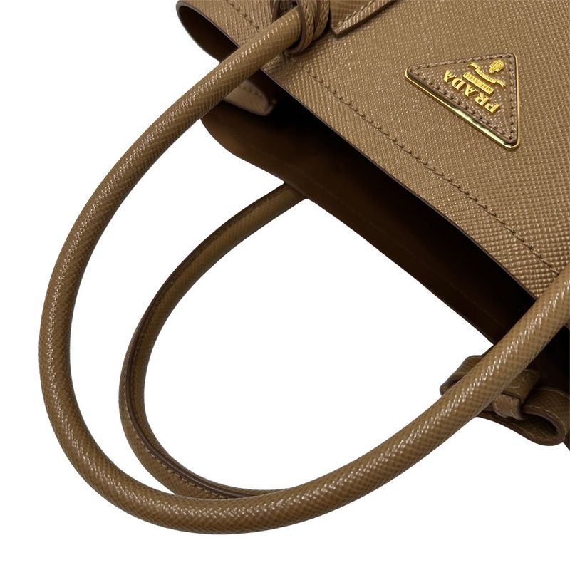 Prada Bag Women's Brand Tote Leather Brown 1bg887 Camel Large