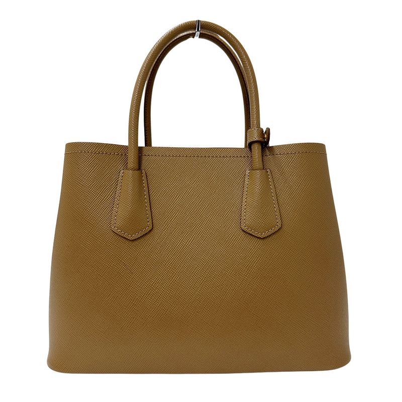 Prada Bag Women's Brand Tote Leather Brown 1bg887 Camel Large