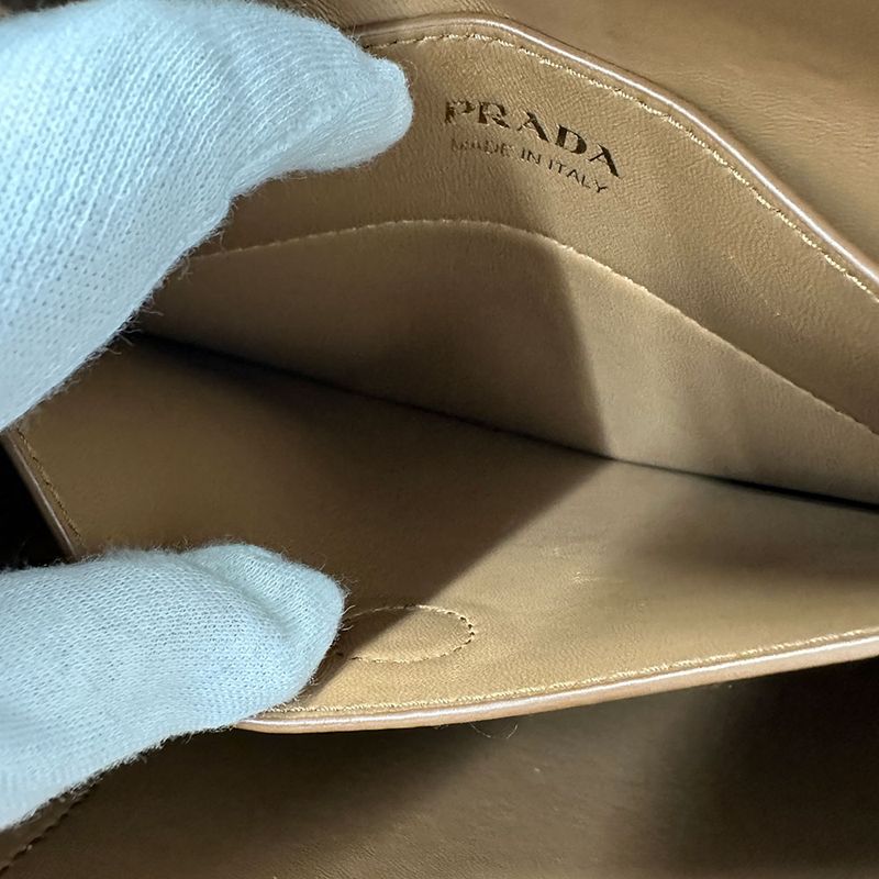 Prada Bag Women's Brand Tote Leather Brown 1bg887 Camel Large