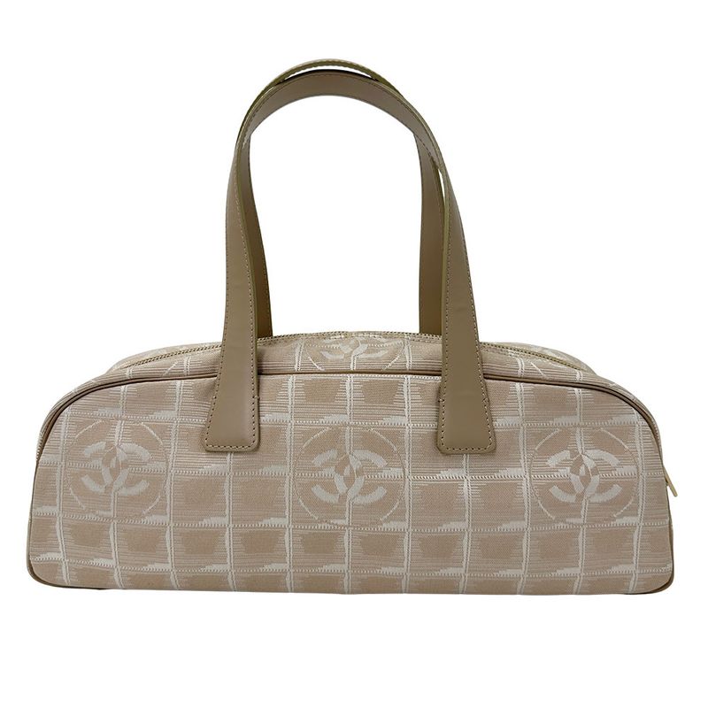 Chanel Bag Women's Branded Handbag New Travel Nylon Pink Beige Gold Hardware