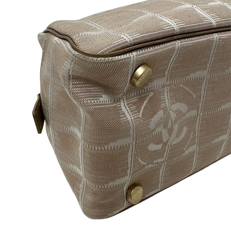 Chanel Bag Women's Branded Handbag New Travel Nylon Pink Beige Gold Hardware