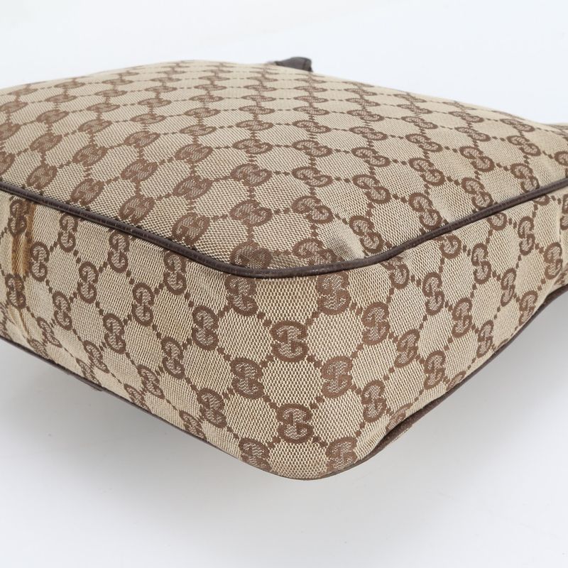 Gucci GG Canvas Leather Shoulder Bag Crossbody Messenger Business Commuter