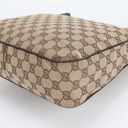 Gucci GG Canvas Leather Shoulder Bag Crossbody Messenger Business Commuter