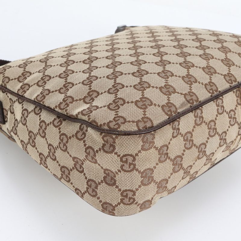 Gucci GG Canvas Leather Shoulder Bag Crossbody Messenger Business Commuter