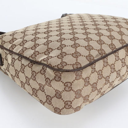 Gucci GG Canvas Leather Shoulder Bag Crossbody Messenger Business Commuter