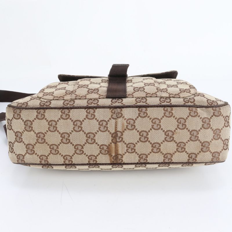 Gucci GG Canvas Leather Shoulder Bag Crossbody Messenger Business Commuter