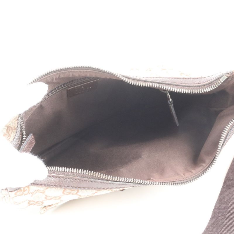 Gucci GG Canvas Leather Shoulder Bag Crossbody Messenger Business Commuter