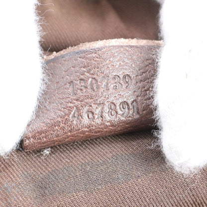 Gucci GG Canvas Abby Leather Tote Bag Shoulder Brown Gold Hardware 130739