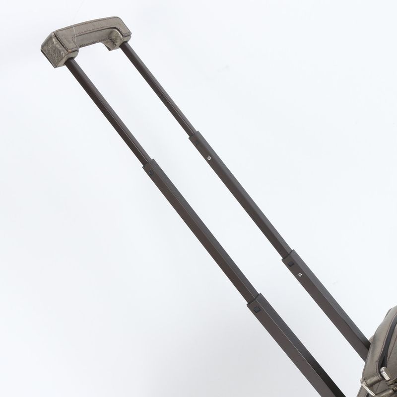 Prada Saffiano Leather Triangle Logo Suitcase Carry Case Bag Business Trip