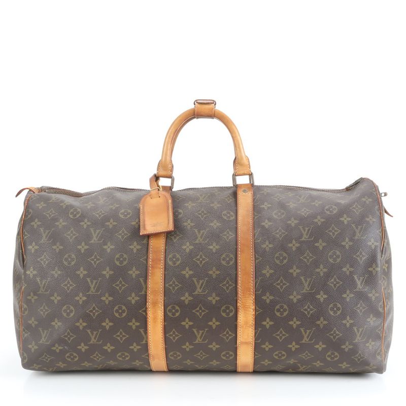 Louis Vuitton Monogram Keepall 55 M41424 Leather Boston Bag Business Travel