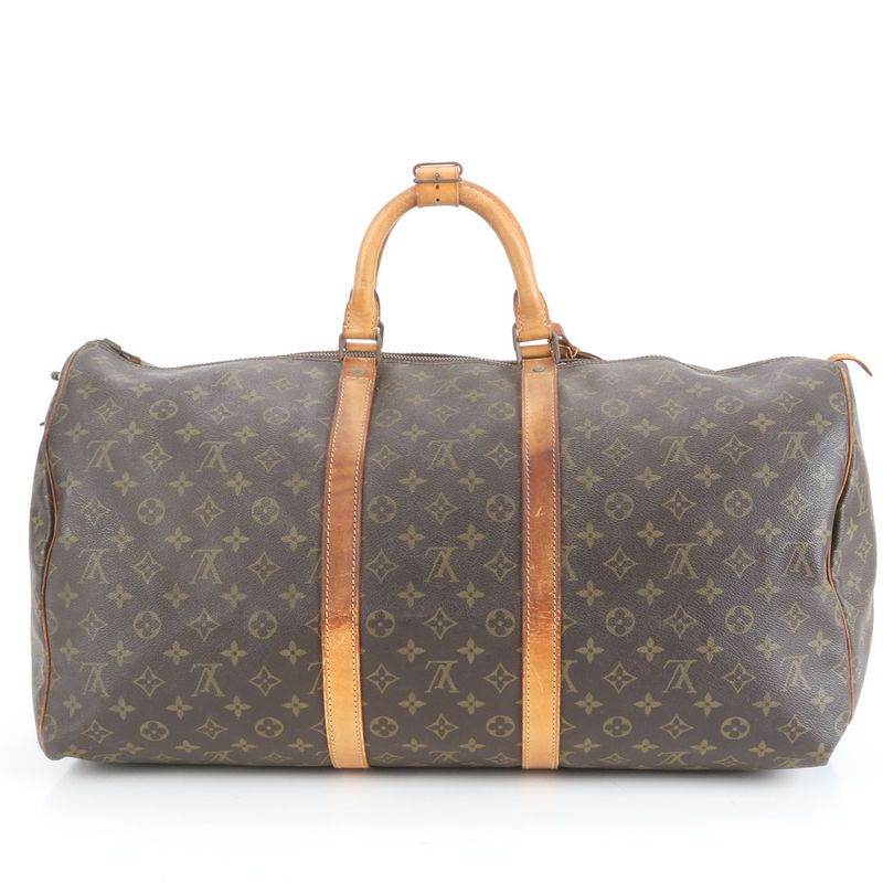 Louis Vuitton Monogram Keepall 55 M41424 Leather Boston Bag Business Travel
