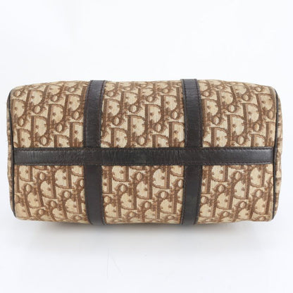 Christian Dior Trotter Leather Handbag Mini Boston Tote Brown Women's ECE Cx40-6