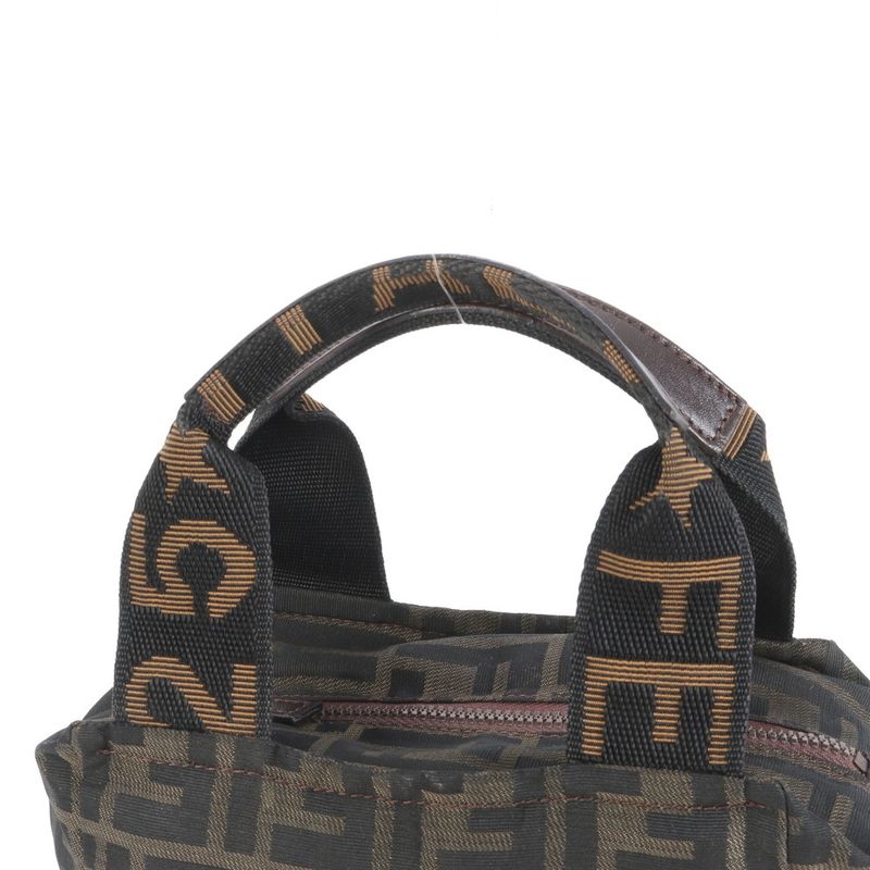 Fendi Zucca Leather Handbag Mini Tote 265410 Women's EUE Cx36-1