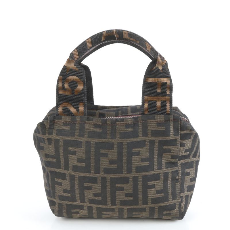Fendi Zucca Leather Handbag Mini Tote 265410 Women's EUE Cx36-1