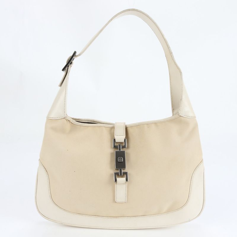 Gucci Jackie Leather Shoulder Bag Shoulder One Shoulder Tote 001-3306 Silver