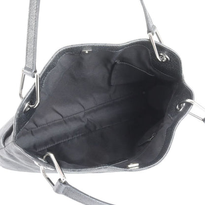 Gucci GG Canvas Eclipse Leather Tote Bag Shoulder Black 121023 Women's EUE