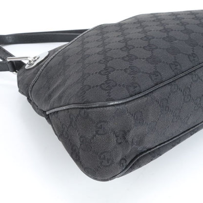 Gucci GG Canvas Eclipse Leather Tote Bag Shoulder Black 121023 Women's EUE