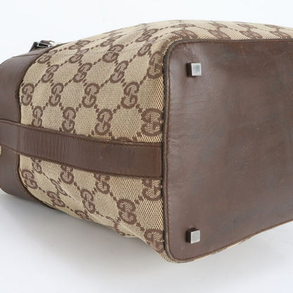 Gucci GG Canvas Leather Shoulder Bag Shoulder One Shoulder Brown 001-4299