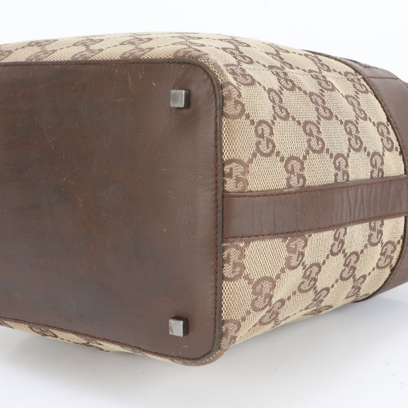 Gucci GG Canvas Leather Shoulder Bag Shoulder One Shoulder Brown 001-4299